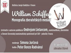 V trnavskej knižnici predstavia monografiu o medailách Wiliama Schiffera