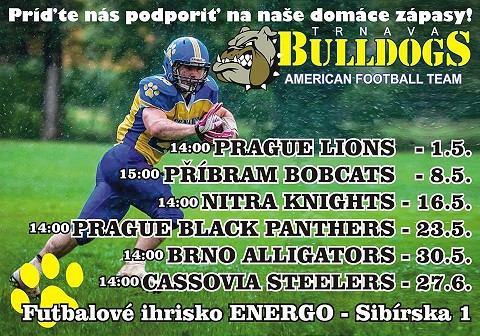 O slovo sa hlásia americkí futbalisti Bulldogs Trnava, v piatok privítajú pražských levov