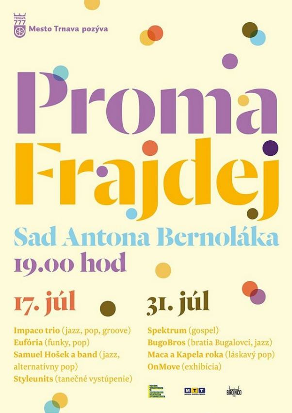 Dva júlové piatky v promenáde budú patriť hudobným koncertom
