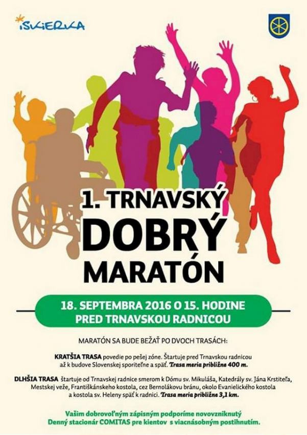 V nedeľu pobežia v Trnave pomyselný maratón, štartovné pôjde na charitu