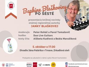 Bapka Blašková má novú knihu, bránice potrápi v stredu v divadle