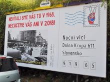 V Trnave pribudol bilbord namierený proti Nočným vlkom