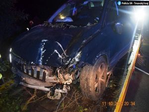 Opitého šoféra v Borovciach zastavil až náraz do pouličného osvetlenia