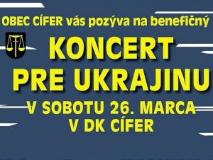 Koncert pre Ukrajinu v Cíferi pomôže Ukrajincom, ktorí našli v obci dočasný domov