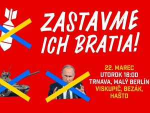 V Trnave bude diskusia na vojnovú tému s názvom Zastavme ich bratia!