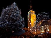 FOTO: Na Trojičnom námestí rozsvietili vianočný stromček