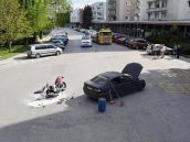 V centre Piešťan prišlo k nehode zrážke BMW a motorkára