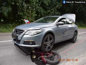 Ďalšia nehoda motorkára pri Trstíne, policajti riešili aj nehody cyklistiek
