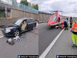 Vážna nehoda na R1 pri Vlčkovciach: Muža zrazila dodávka pri nasadaní do auta
