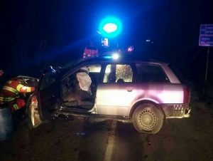 Medzi Trstínom a Naháčom havarovalo v ranných hodinách auto