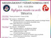 Blíži sa Medzinárodný týždeň nosenia detí, akcie budú aj v Trnave