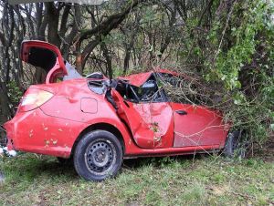 Hrozivá nehoda medzi Smolenicami a Bolerázom, auto skončilo v strome