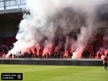 VIDEO: Na tréningu Spartaka pred derby odpálili fanúšikovia bengálske ohne