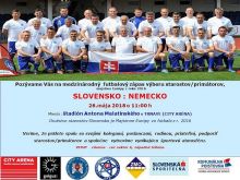V City Arene bude futbalový zápas Slovensko – Nemecko, kopačky si obujú starostovia