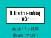 Literárny večer s hudbou pokračuje v Univerzitnom parčíku aj tento piatok