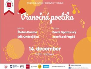 Vianočnú poetiku prinesú do knižnice Štefan Kuzma a Erik Ondrejička