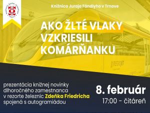 V knižnici chystajú besedu ku knihe o vlakovej preprave