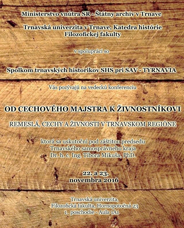 Odborníci priblížia minulosť živností a remesiel v Trnave