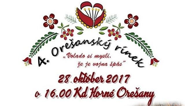 V Horných Orešanoch bude v sobotu rínek s ľudovou muzikou