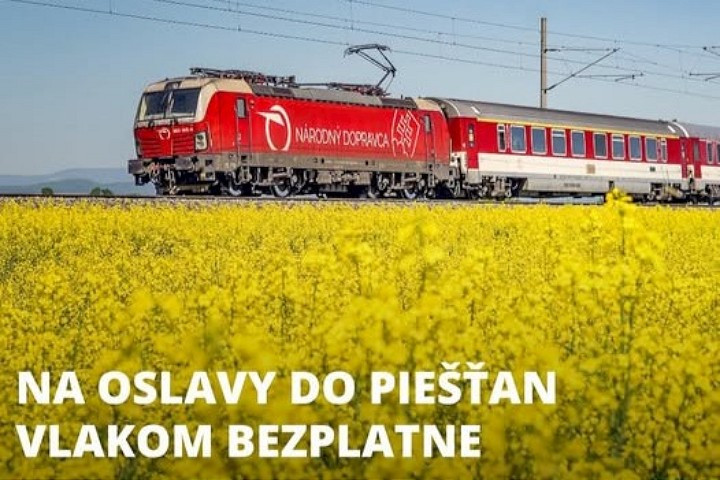 Vlaky na oslavy do Piešťan budú vo štvrtok zadarmo, v meste zastavia aj expresy
