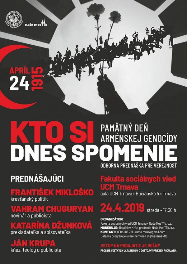Kto si dnes spomenie... Svetový pamätný deň Arménskej genocídy si pripomenú v Trnave