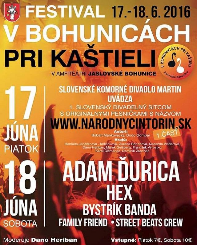 V Jaslovských Bohuniciach vystúpia Adam Ďurica, Bystrík či Hex, príde aj Dano Heriban
