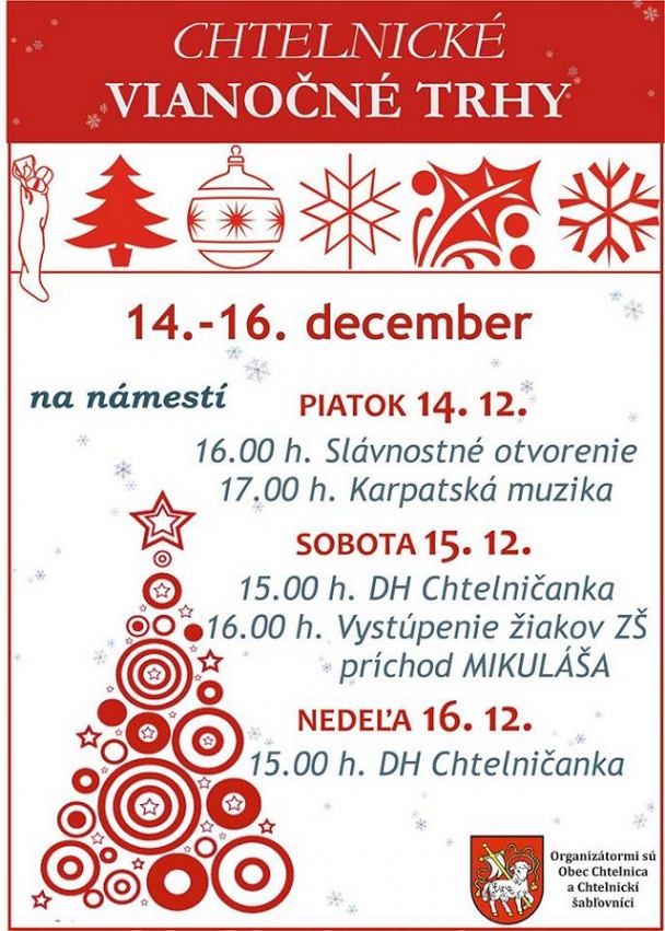 Vianočné trhy budú mať cez víkend Chtelnica, Ružindol aj Zeleneč