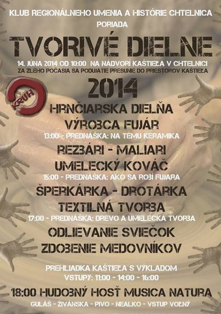 V Chtelnici organizujú tvorivé dielne a prehliadku kaštieľa