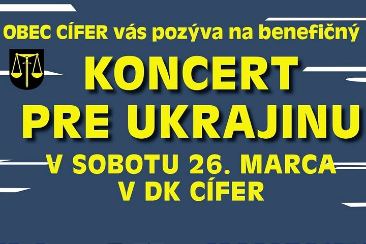 Koncert pre Ukrajinu v Cíferi pomôže Ukrajincom, ktorí našli v obci dočasný domov