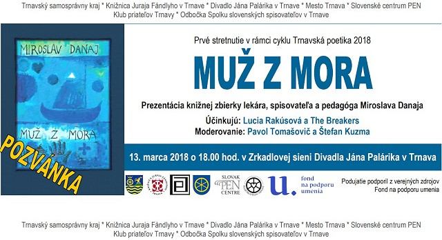 Trnavská poetika predstaví knihu Miroslava Danaja Muž z mora