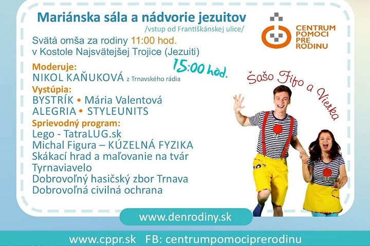 Deň rodiny v Trnave sľubuje dobrú zábavu pre malých aj veľkých