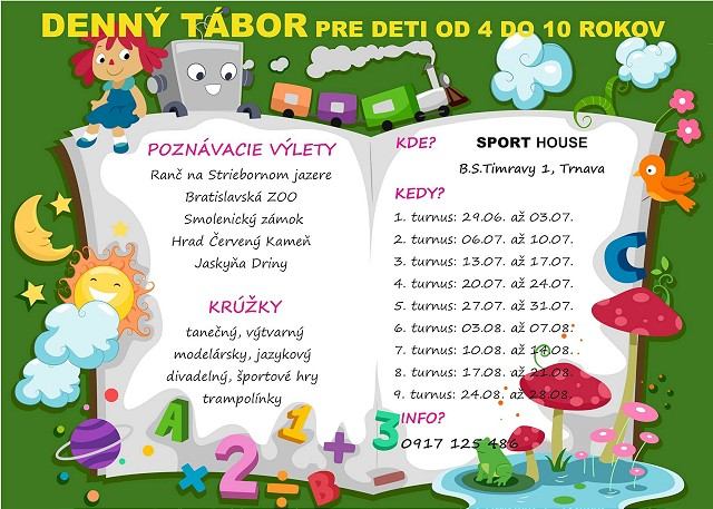 Sport House organizuje denný letný tábor pre deti