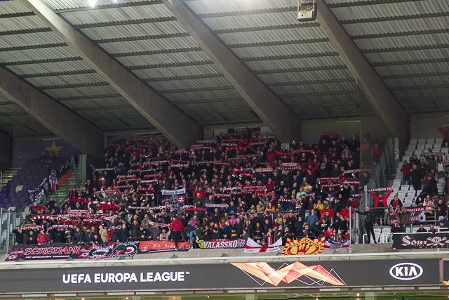 Spartak mal v Bruseli silnú podporu, do Belgicka cestovalo 700 fanúšikov