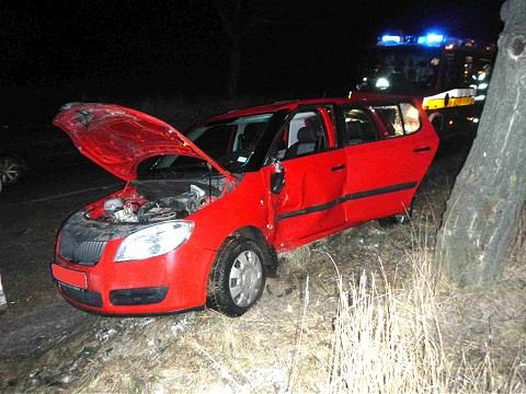 Nehoda: Vodič narazil neďaleko Zvončína s automobilom do stromu