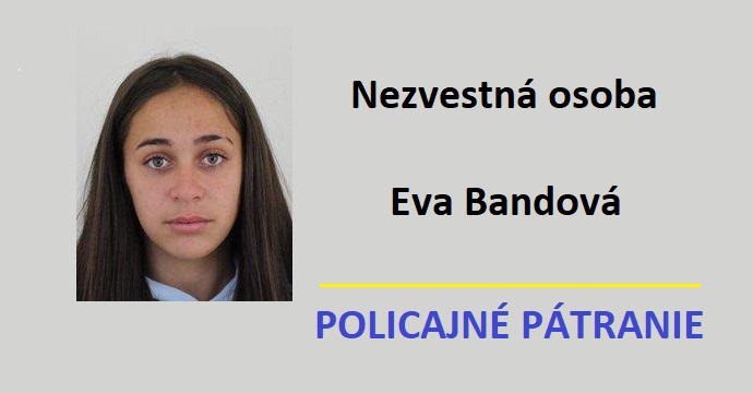 Polícia hľadá tínejdžerku Evu, nedáva o sebe vedieť