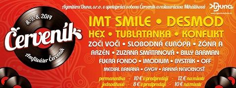 Do Červeníka prídu v auguste aj IMT Smile, Hex či Tublatanka