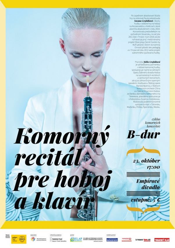 V Hlohovci bude v nedeľu komorný recitál pre hoboj a klavír