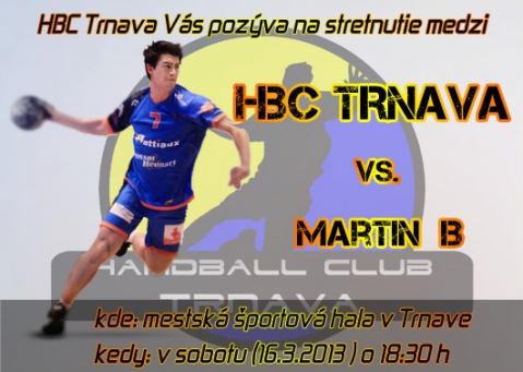 Hádzanári HBC Trnava privítajú v sobotu súpera z Martina