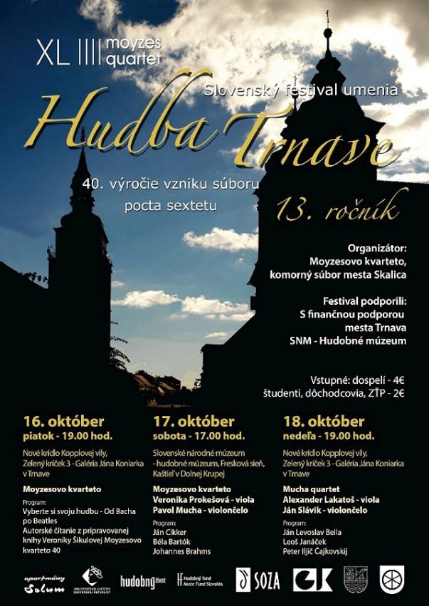 Festival Hudba Trnave ponúkne koncerty aj čítanie z chystanej knihy