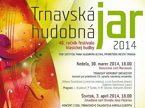 Hudobná jar v Trnave sa začína v nedeľu, prinesie štyri koncerty