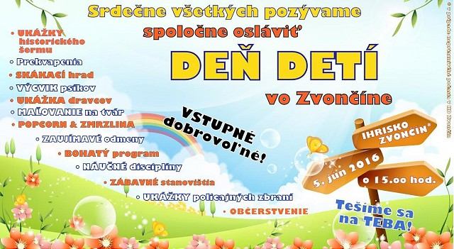 Vo Zvončíne pripravili na nedeľu pestrý program pre deti a rodiny