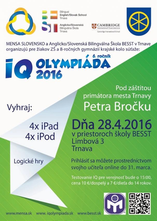V Trnave organizujú IQ olympiádu, prihlášky možno podať do konca marca