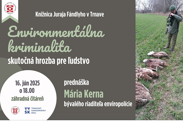 Bývalý šéf enviropolície Mário Kern bude v knižnici hovoriť o hrozbe pre ľudstvo