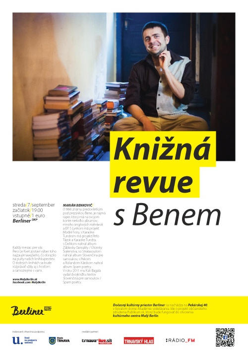 Raper Bene bude v stredu hosťom trnavskej Knižnej revue