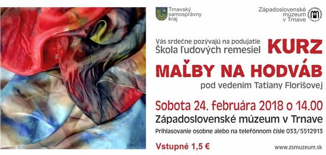 Múzeum pripravilo na sobotu kurz maľovania na hodváb