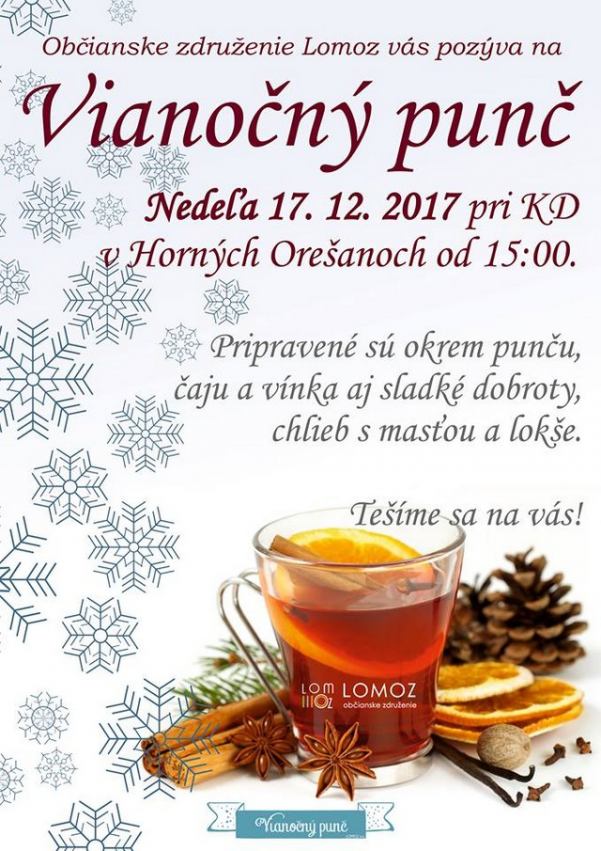 V Horných Orešanoch chystajú na nedeľu Vianočný punč