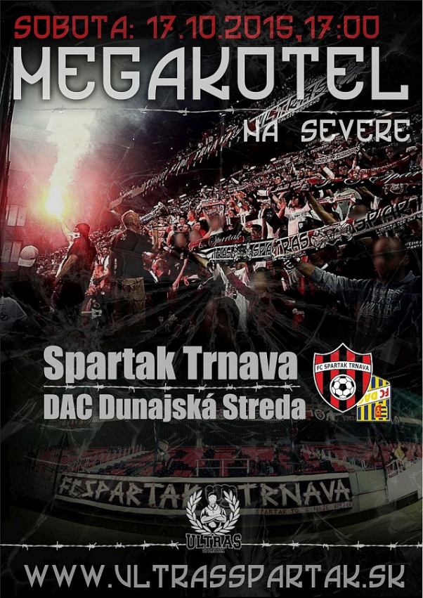 Ultras Spartaka chcú v derby s Dunajskou Stredou víťazstvo na ihrisku i v hľadisku