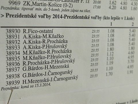 Na novom prezidentovi sa dá zarobiť v stávkových kanceláriách