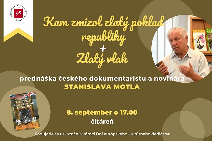 Český publicista Stanislav Motl príde na besedu do knižnice