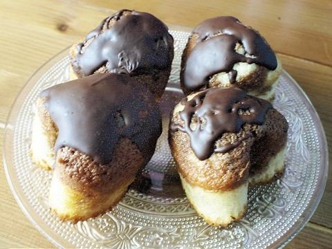 Dvojfarebné banánové muffiny